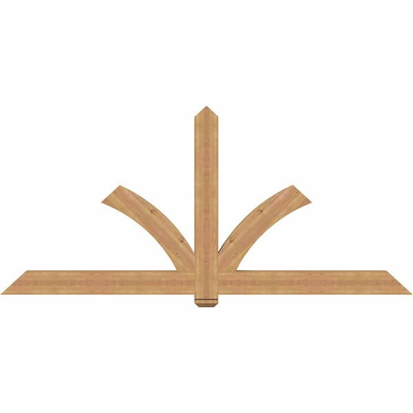 Ekena Millwork Redmond Smooth Timber Gable Bracket, Western Red Cedar, 96"W x 44"H x 3 1/2"D x 5 1/2"F, 11/12 Pitch GBW096X44X0406RED00SWR - main